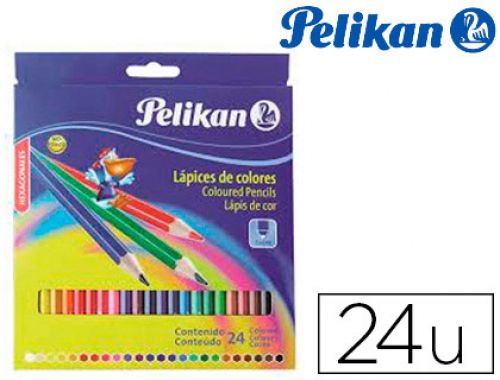 Estojo de cartao pelikan com 24 lapis de cores hexagonais , Pelikan , 90238 , 4012700724014
